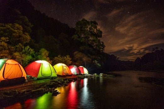Starry night at Hang Tien campsite