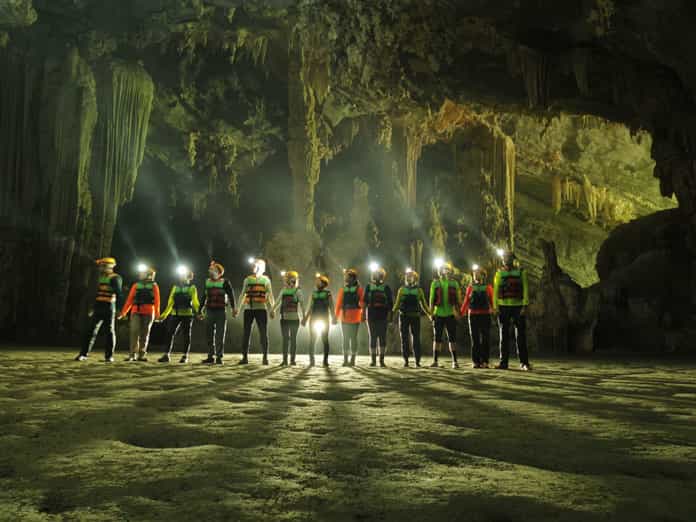 Exploring Tu Lan Cave