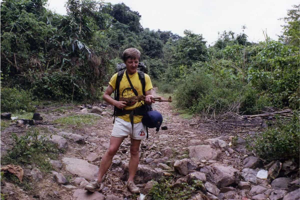 Myself on road 20 with an AK47 I found lying on the road