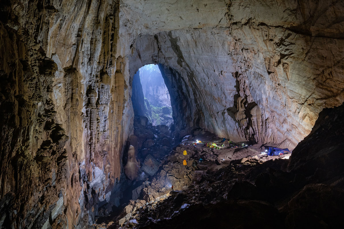 The world's biggest cave Hang Son Doong is located in the heart of the Phong Nha-Ke Bang National Park in Vietnam. It stretches more than 5 kilometers long with the height of nearly 200 meters. Photo by Tran Tuan Viet.