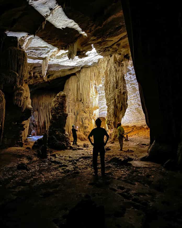 Impressive stalagmites and stalactites can be seen with the help of special headlights with a brightness of 1500 lumens.
