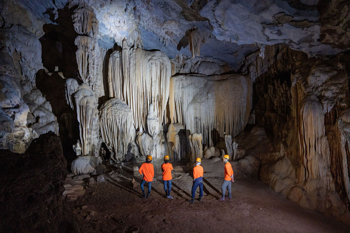 Beautiful stalagmites and stalactites at Little Rat Cave.