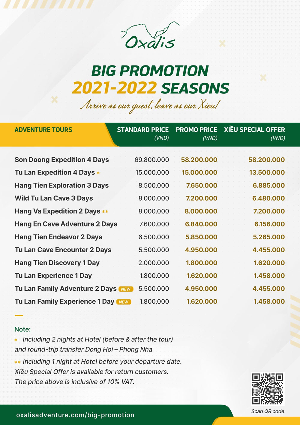 Oxalis Big Promotion For The 2021 - 2022 Season