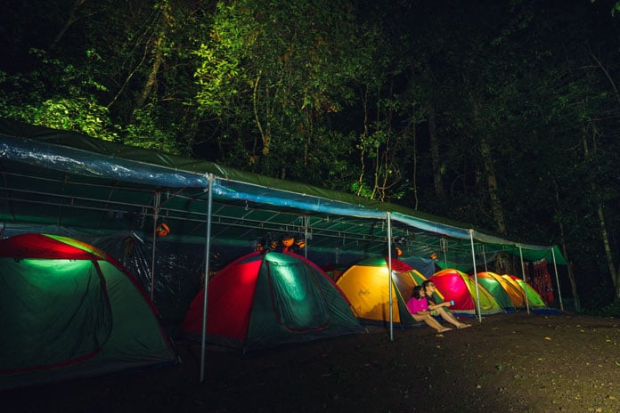 Enjoy the starry night at the deep jungle campsite