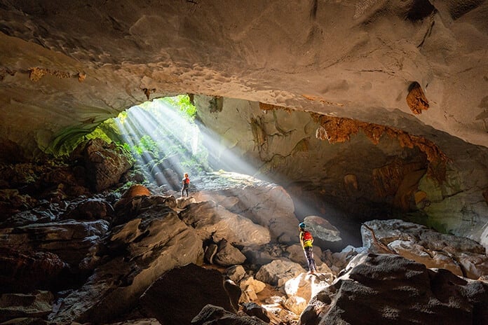 Sunbeam inside Maze Cave