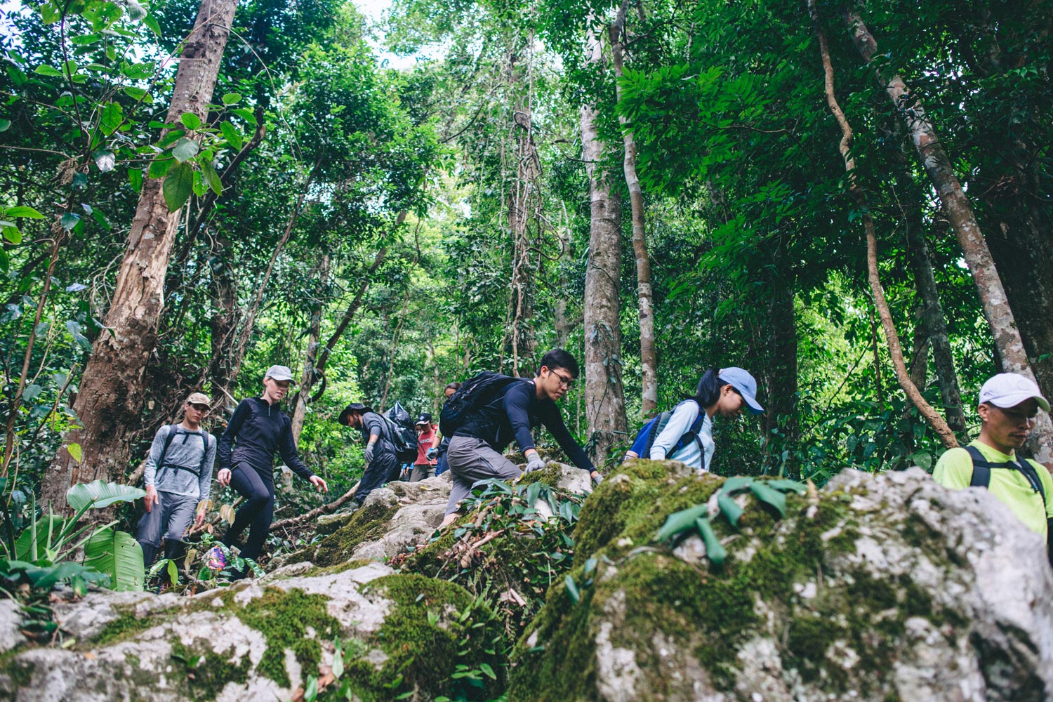Du khách sẽ có cơ hội leo trèo, chinh phục những mõm đá trên chặng đường trekking.