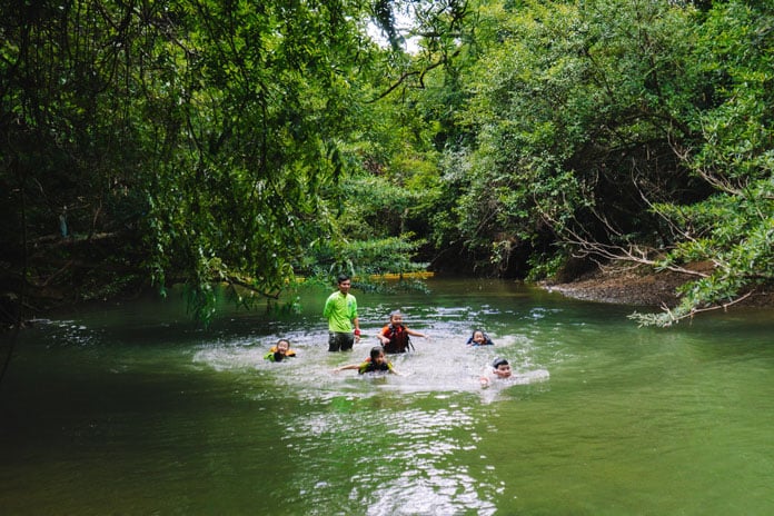 Enjoy wild swimming in the river