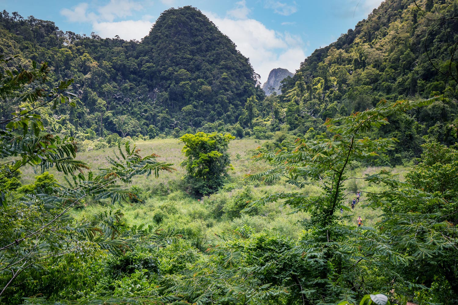Khung cảnh thiên nhiên xanh mướt tại thung lũng Hung Ton..