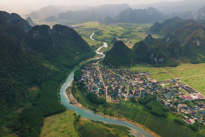 Tan Hoa Village from above.