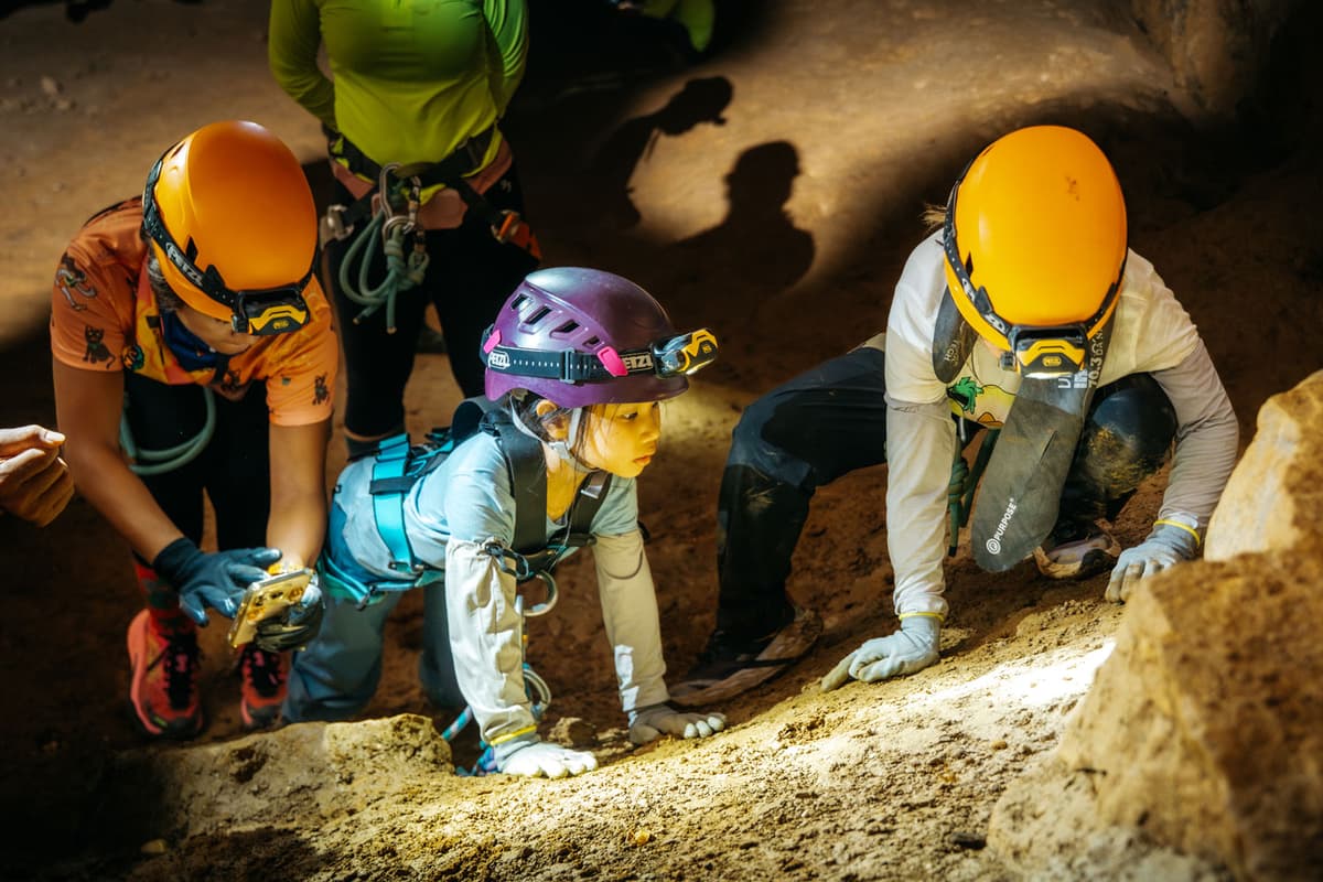 Explore the hidden wonders inside the cave together with your child.